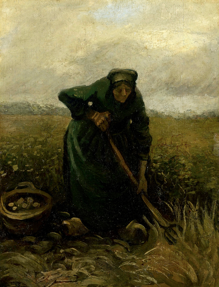  文森特·威廉·梵高  Vincent Willen Van Gogh ——刨土豆的妇女